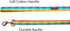 Elegant little tail Dog Leash, Rainbow Print Dog Leashes Durable and Strong Pet Leash Holiday Dog Leash with Soft Handle for Small Medium Large Do...