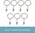 Kenney A58720012 Classic Clip Rings for Rods up to 1-Inch Diameter, Satin Nickel, 7-Pack...
