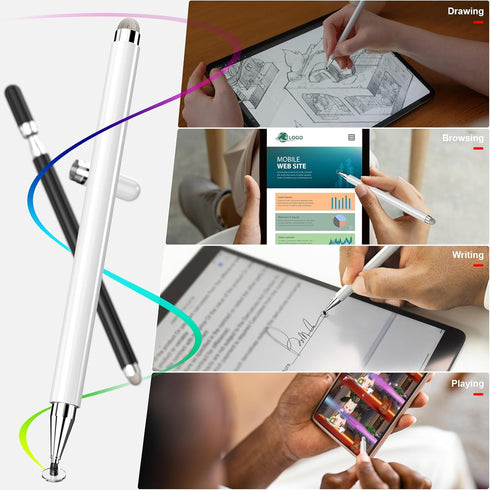 Stylus Pens for Touch Screens, Capacitive Pen High Sensitivity Disc Tip, Magnetism Cover Cap, Universal for Apple/iPhone/iPad pro/Mini/Air/Android...