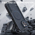 Compatible with iPhone 13 Waterproof Case, Magnetic Case Work with MagSafe Charging, Full Body Rugged Case with Built-in Screen Protector Military...