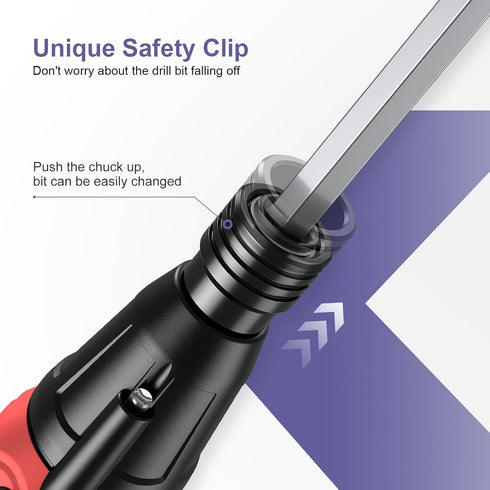 JXTZ Electric Screwdriver Set, Rechargeable Cordless Power Screwdriver with 9 Screwdriver Bits, LED Light, Auto & Manual Mode for Smartphone, Game...
