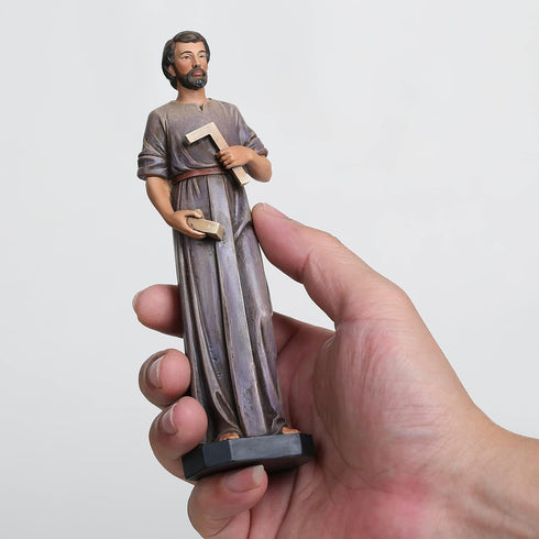 BC Catholic St. Joseph Statue The Worker, Catholic Saint Figure, Religious Gifts for Labour Days, Inspirational Indoor Home Decor, 6inches H,Hand ...