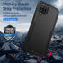 for Galaxy A12 Case, with Screen Protector, Heavy-Duty Tough Rugged Slim Shockproof Protective Case for Samsung A12, Black...