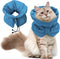 Cat Recovery Collar, Soft Adjustable Cat Cone Alternative, Lightweight Waterproof Fasteners Collars for Cats Kittens Puppies, After Surgery Stop L...