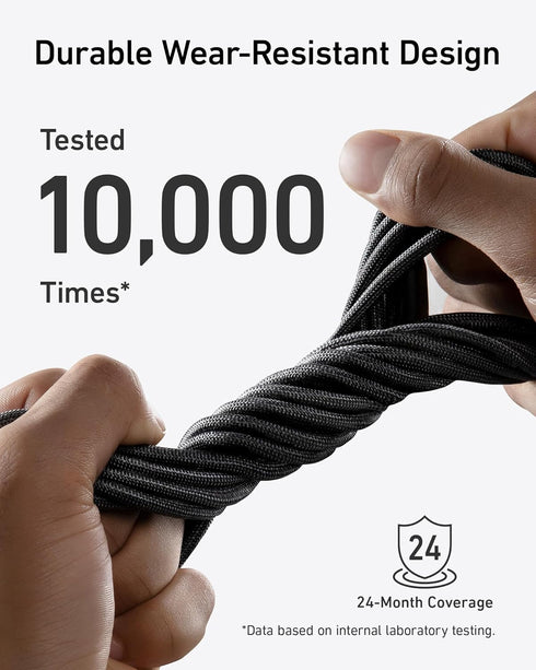 Anker USB C to USB C Cable (240W,10ft), Bio-Braided USB C Charger Cable Fast Charge for iPhone15/15Pro/15Plus/15ProMax, iPad Pro 2020, iPad Air 4,...