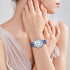 Avaner Elastic Strap Wristwatch, Big Number Analog Quartz Bracelet Watch, Printed Band Bangle Watch for Women...