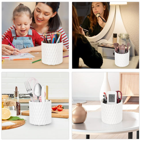 Makeup Brush Holder Organizer -360° Rotating Multi-Functional Pen Holder for Desk,Multi-Purpose Desktop Stationary Organizer,Storage Cup for Lipst...