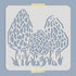 Morel Mushroom Stencil Mushroom Painting Stencils Mushroom Grass Pattern 11.8×11.8 Inch Reusable Garden Stencils for Painting on Wood, Floor, Wall...