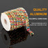 9.8 Feet Colorful Dripping Oil Cuban Chains for Jewelry Making, Gold Plated Aluminum Chain for Necklace Unwelded Twist Curb Chain Roll with Jump R...