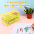 Sooez 1 Pack Clear Pencil Box, Plastic Hard Pencil Case with Stickers, Large Crayon Box with Snap-tight Lid, Stackable Storage Box Art Craft Marke...
