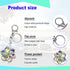 Crystal Glass Flower Bling Keyring, Multi-Color Art Snowflake Crystals Gemstone Aesthetic, Car Keychains for Men and Women, Auto Accessories, Fami...