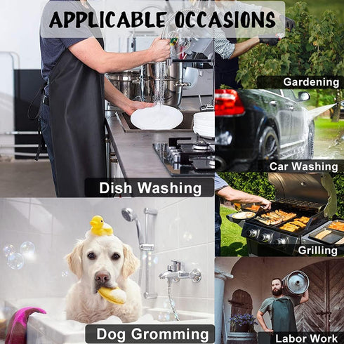 Chemical Resistant Vinyl Apron - Extra Large Waterproof PVC Aprons for Dishwasher,Dog Grooming,Fish Cleaning...
