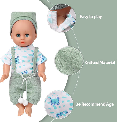 Baby Doll Clothes, 12 inch Doll Clothes for Baby Alive Dolls, 5 Set Knitted Doll Outfit Accessories for 10-12 inch Baby Dolls Girls Boys...