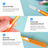Annhua 100 Pcs Ugraded Interdental Brushes, Push-pull Dental Floss Brush with Storage Box (Orange, Yellow, Pink, Green, Blue)...