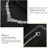 Unicra Silver Bride Necklace Earrings Set Bridal Wedding Jewelry Sets Party Rhinestone Costume Jewelry Set Crystal Choker Necklace for Women and B...