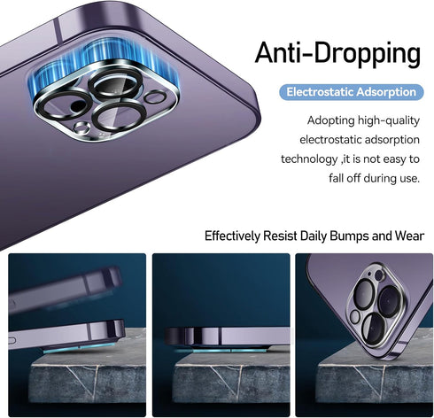 ivoler 4-Pack Camera Lens Protector for iPhone 14 Pro Max, iPhone 15 Pro Max 6.7'', iPhone 15 Pro,iPhone 14 Pro 6.1'' Tempered Glass Camera lens S...