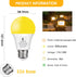 Dusk to Dawn LED Yellow Bug Light Bulb, 6W(40W Equivalent) Yellow Bug Light Bulbs for Porch Lights Outdoor, Auto On/Off A19 LED Bug Lights, Photoc...