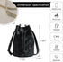 Bucket Purses for Women, Mini Leather Woven Bucket Bag Drawstring Purse Hobo Crossbody Bucket Handbags...