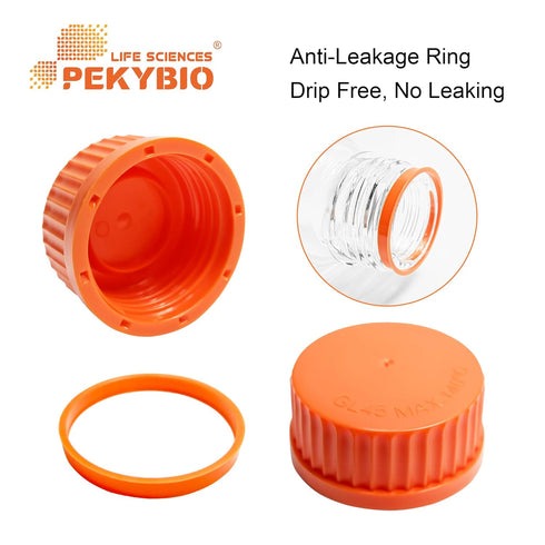 Glass Media Bottle 1000ml Round Storage Bottles 3.3 Borosilicate Glass Regent Bottles with PP GL45 Screw Cap 1 Piece...