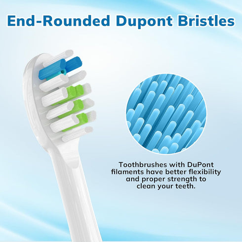 6 Pack Replacement Replacement Brush Heads for Waterpik Sonic Fusion Flossing Toothbrush Compatible with Sonic Fusion SF01/SF02 and Sonic Fusion 2...