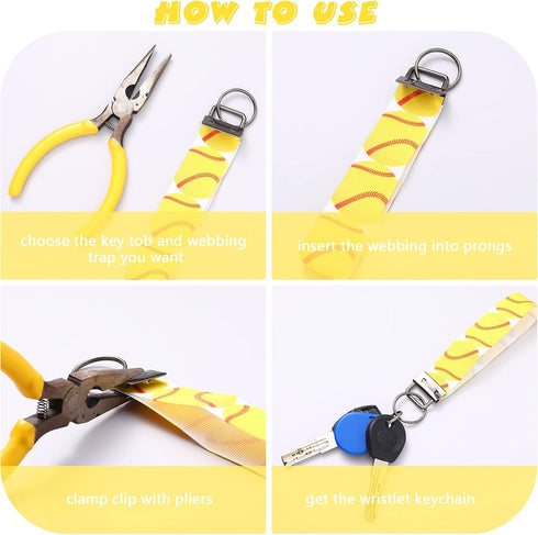 Furge 72 Pieces Key Fob Hardware Set Including 24 Wristlet with Keyring, Colorful Leather Keychain Tassel and Swivel Snap Hooks for Supplies, 6 Co...