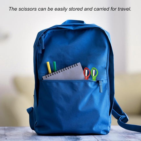 PATIKIL Folding Scissors, 6 Pack Portable Travel Mini Scissors Stainless Steel Non-Rust Glasses-Shaped Shear Small Craft Cutter for Home Fishing A...