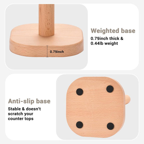Paper Towel Holder, Cute Bird Wooden Kitchen Roll Stand Organizer Countertop Free Standing, Housewarming Gift New Home...