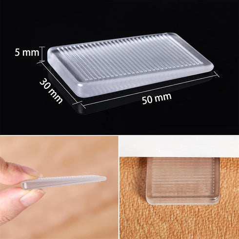 4 Pcs Rubbery Clear Table Shims, Level Wedge for Home Improvement, Table Shims, Bed Shims, Toilet Shims, Hot Tub Restaurant Appliance Shims, Home ...