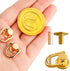 Ripeng 12 Pieces D Ring Stud Screw Ball Head Buttons for Purse Rotatable Ball D Ring Stud Metal Ring DIY Leather Purse Backpack Belt Craft Accesso...
