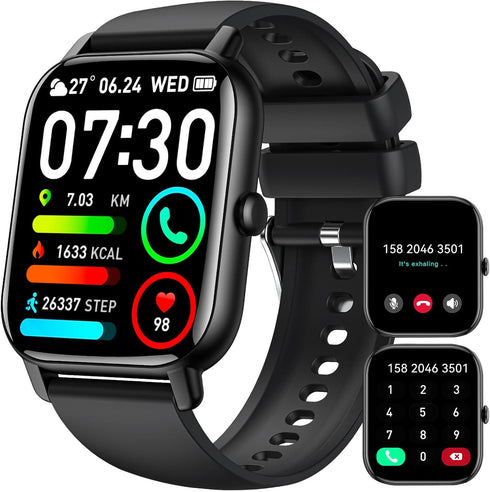 Smart Watches for Men Women(Answer/Make Calls) 1.96” HD Big Screen Smart Watch 100+ Sports Mode Fitness Watch with Heart Rate Sleep Monitor IP68 W...
