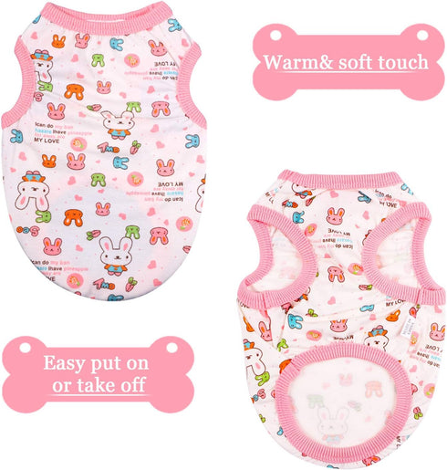 9 Pieces Small Dog Clothes Dog T-shirt Puppy Clothes Shirts Cute Print Pet Dog Shirt Small Dog Clothes Summer Pet Shirt Doggie Vest for Small Dogs...