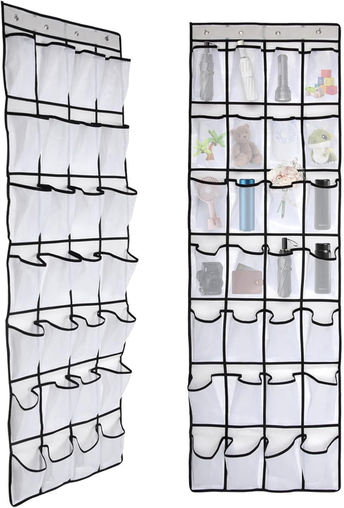 Pocket Shoe Organizer,28 Pocket Door Shoe Organizer Hanging Shoe Organizer Shoe Rack for Closet Pantry Shoe Holder for Men Sneakers, Women High He...
