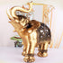 Elephant Statue, Feng Shui Lucky Elephant Figurine, Golden Elegant Sculpture, Small Resin Home Decoration, Wealth Figurine...
