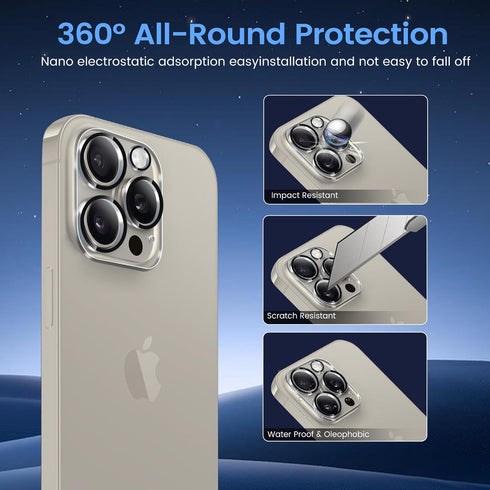 TQLGY [2+2 Pack Privacy Screen Protector for iPhone 15 Pro Max 6.7-Inch with 2 Pack Camera Lens Protector, Anti-Spy Private Tempered Glass Film, 9...