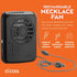 O2COOL Portable Neck Personal Travel USB Battery Powered Adjustable Lanyard Cooling Fan, (Black)...