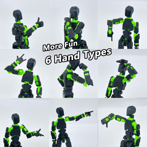 Assembled Lucky 13 Action Figures, Titan 13 Action Figure,3D Printed T13 Action Figure Multi-Jointed Movable, Dummy Hand Painted Figure, Desktop D...