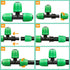 Drip Irrigation Fittings for 1/2 inch Tubing (0.60"-0.63" OD), 12 Pieces Barbed Tee Drip Parts Locked Tee Connectors, 3 Way Drip Line Nuts Connect...
