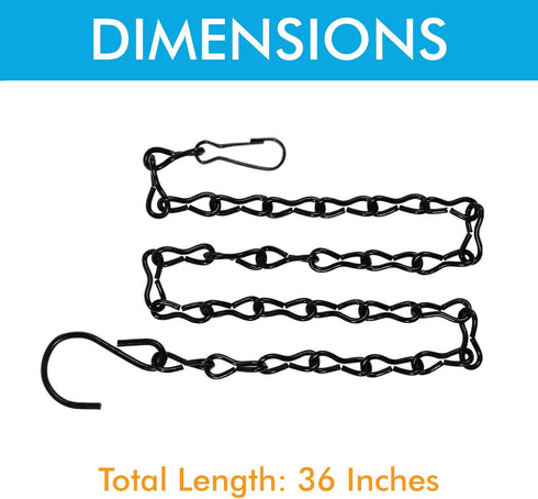 4 Pack 36 Inches Hanging Chain for Bird Feeders, Planters, Birdbaths, Billboards, Lanterns, Chalkboards, Decorative Ornaments (36 Inch 4pc)...