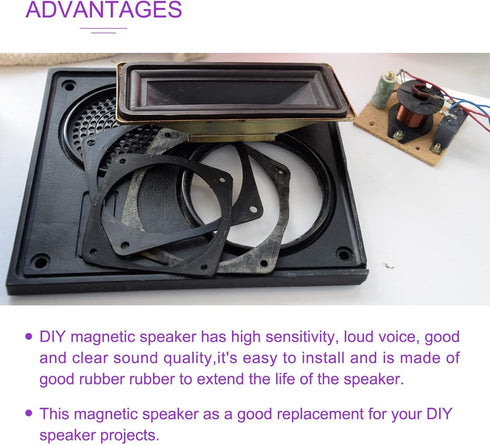 DMiotech 1W 8 Ohm 28mm Diameter DIY Magnetic Speaker Round Type Internal Replacement Loudspeaker with PH2.0/1.25mm-2P Terminal Line for Electronic...