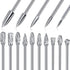 Honoson 15 Pieces Wood Carving and Engraving Drill Bit Double Cut Rotary Burr Carbide Woodworking Drill Bits Set for DIY Woodworking, Drilling, En...