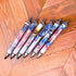 YJ PREMIUMS 6PC American Flag Pens Eagle Black and White Striped Ink Pen for 4th USA Themed Military Veterans Day Marine Crops Employees Gifts Stu...