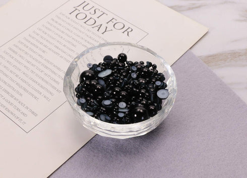 Shapenty 10 Sizes Round Flatback Half Pearl Beads Embellishments for Shoes Wedding Dress Watch Decoration Nail Art DIY Craft Jewelry Card Making C...