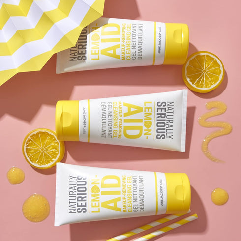 Naturally Serious | Lemon-Aid Makeup-Removing Cleansing Gel, Vitamin C Cleanser, Makeup-Removing Cleanser, Gel Cleanser For Oily Skin, Vegan Skinc...