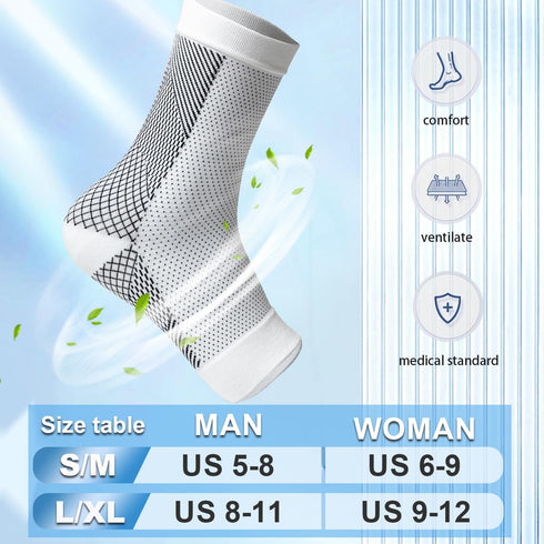 Neuropathy Socks for Men and Women - Nano Ankle Brace Compression Socks, Dr Soothers Socks for Pain Relief, Heel Spurs, Foot Swelling, Ankle Brace...
