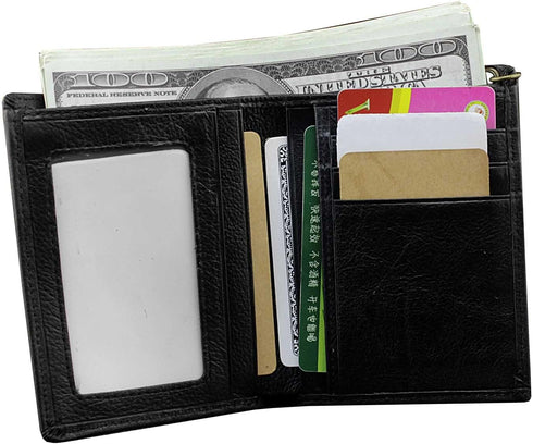 Mens 3D Dragon Vintage Luxury Leather Wallet ID Card Holder Purse w/Chain...