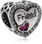 Friend Charm 925 Sterling Silver Friendship Charm Heart Charm Anniversary Charm for DIY Charms Bracelet...