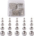 1000pcs 304 Stainless Steel Round Beads Metal Smooth Rondelle Loose Spacer Ball Beads 3mm 4mm 5mm 6mm 8mm for DIY Jewelry Crafts Making Hole:1-3mm...