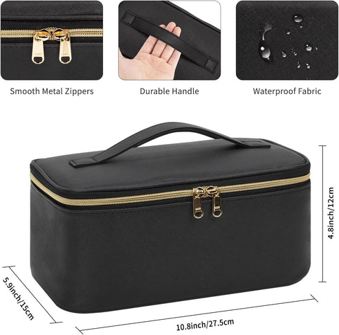 OCHEAL Makeup Bag, Travel Makeup Bag Organizer Waterproof Cosmetics Make Up Bag,Toiletry Bag for Women,Large Capacity for Girls Daily Use Dorm Roo...