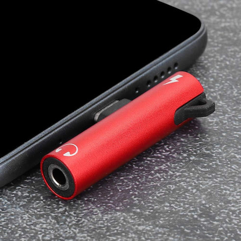 2Pcs USB TypeC to 3.5mm Female Headphone and Charger Adapter, 2 in 1 USB C to Audio Jack Fast Charging Cable for TypeC Mobile Phone (Red)......