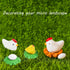 CCINEE 30PCS Chicken Family Fairy Garden Accessories Chicken Hen Egg Miniature Figurines Fairy Garden Mini DIY Ornament Micro Landscape Decoration...